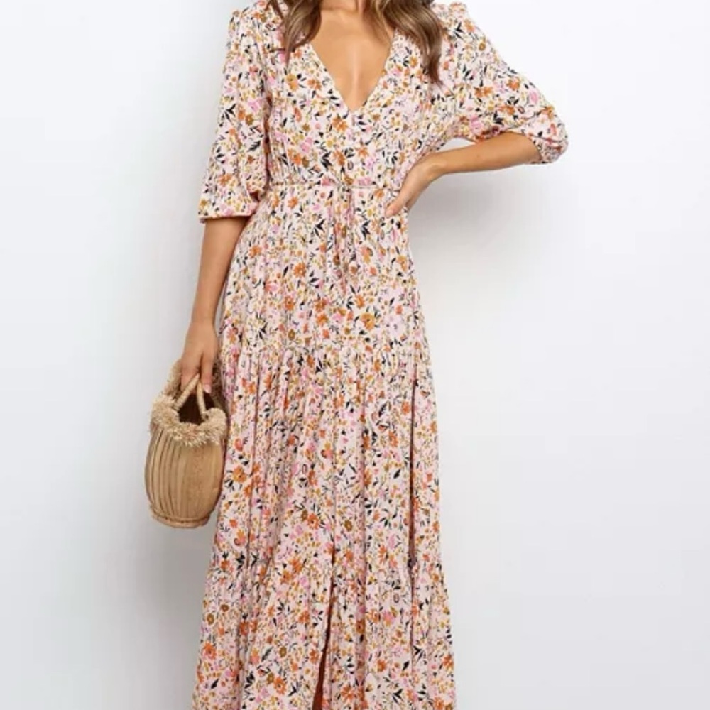 Petal & Pup Multicolor Floral Maxi Dress